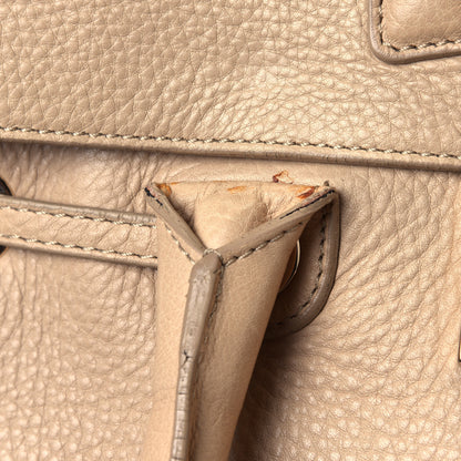 Jimmy Choo Grainy Calfskin Large Rosalie Satchel Nude 5 of 6
