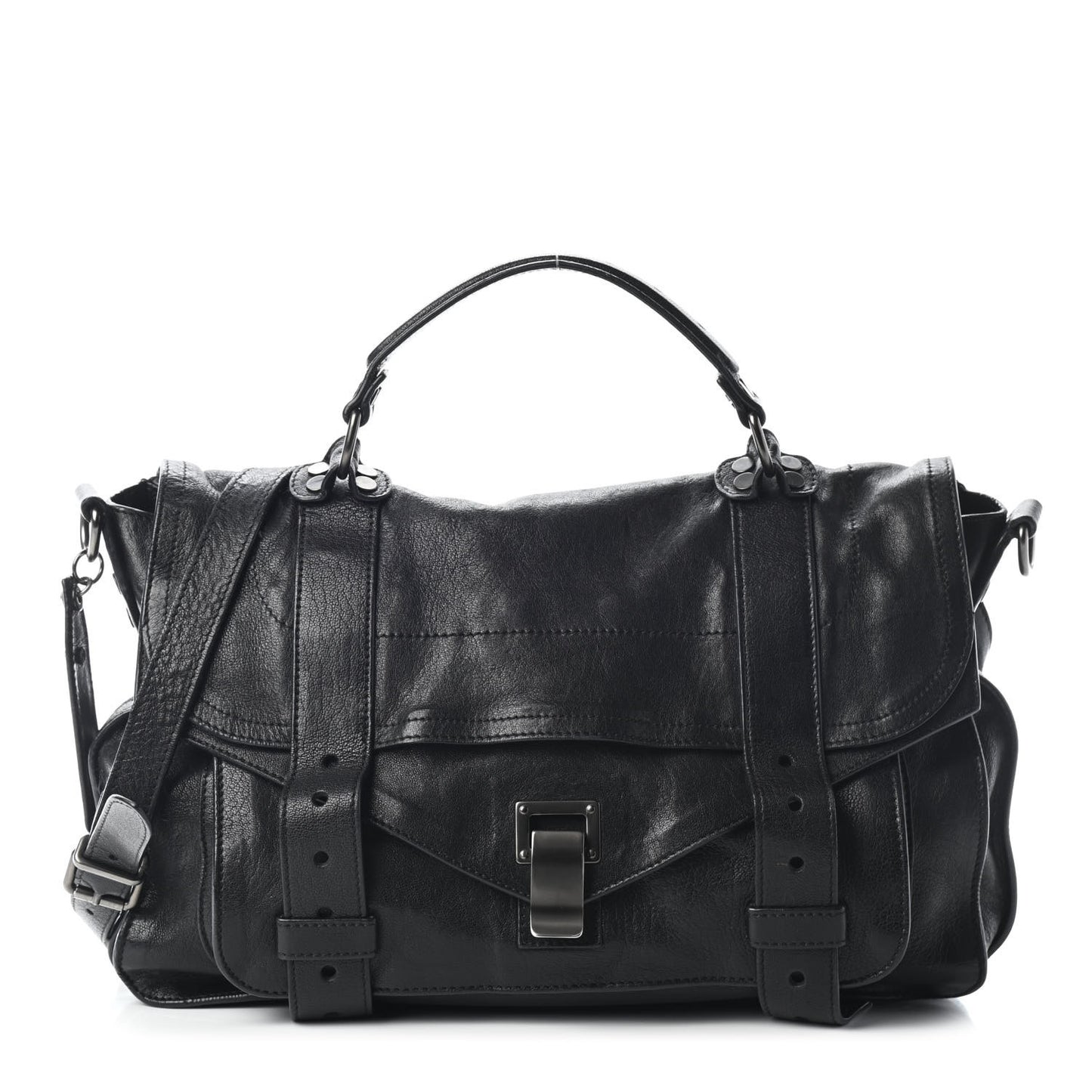 Lambskin Medium PS1 Satchel Black