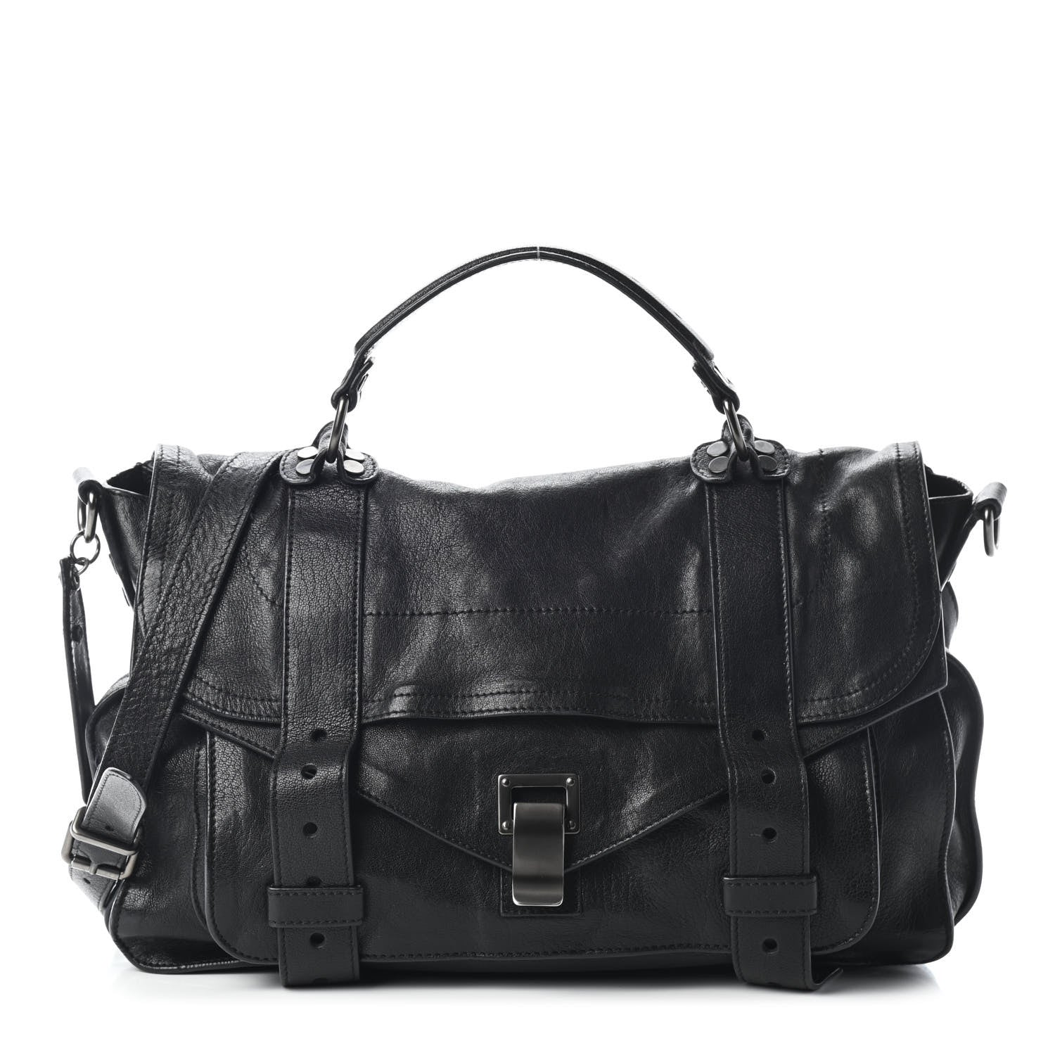 Proenza Schouler Lambskin Medium PS1 Satchel Black 1 of 8