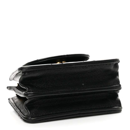 Chanel Lambskin Quilted Mini Accordion Clutch With Chain Black 4 of 11