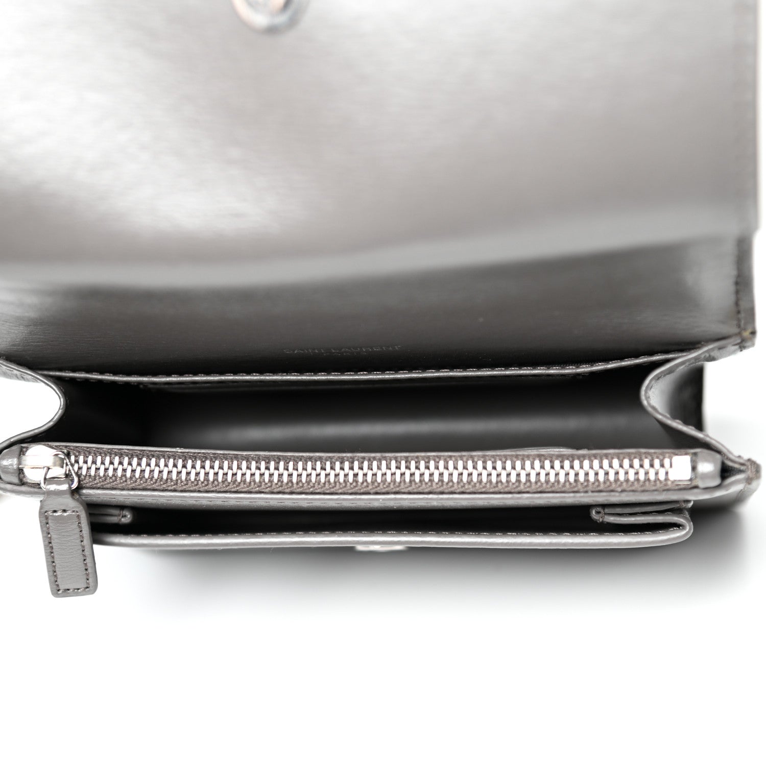 Saint Laurent Calfskin Monogram Sunset Chain Wallet Earth 6 of 12