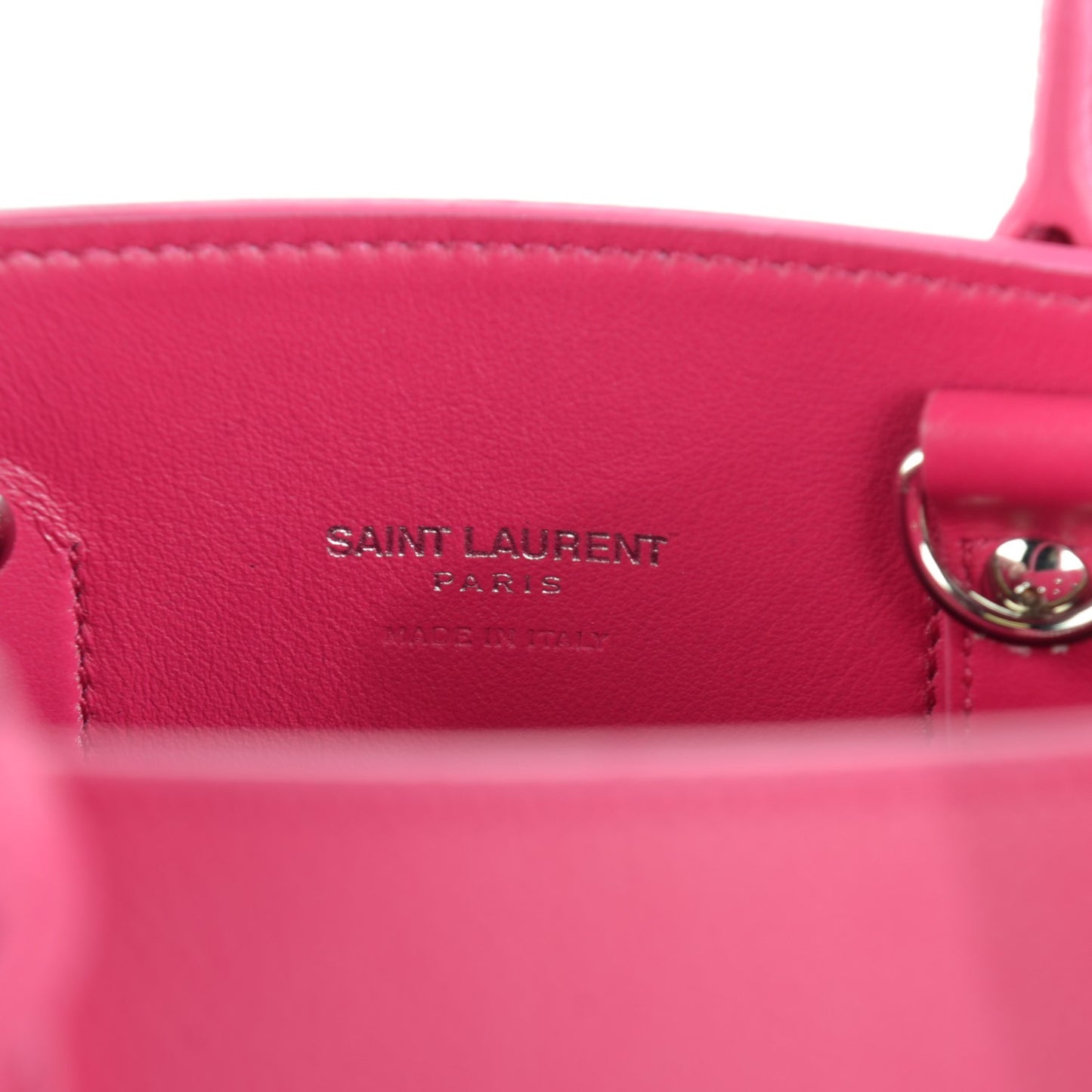 Grained Calfskin Nano Sac De Jour Fuchsia