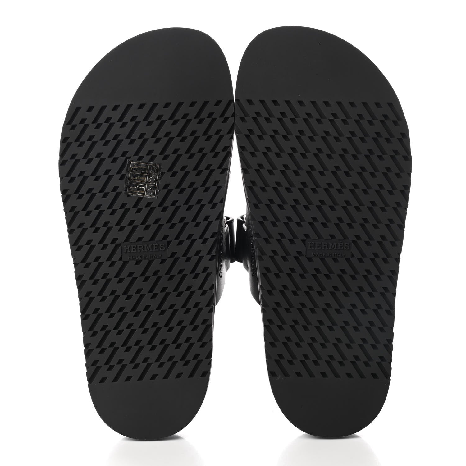 Hermes Calfskin Womens Chypre Sandals 37.5 Black 5 of 9