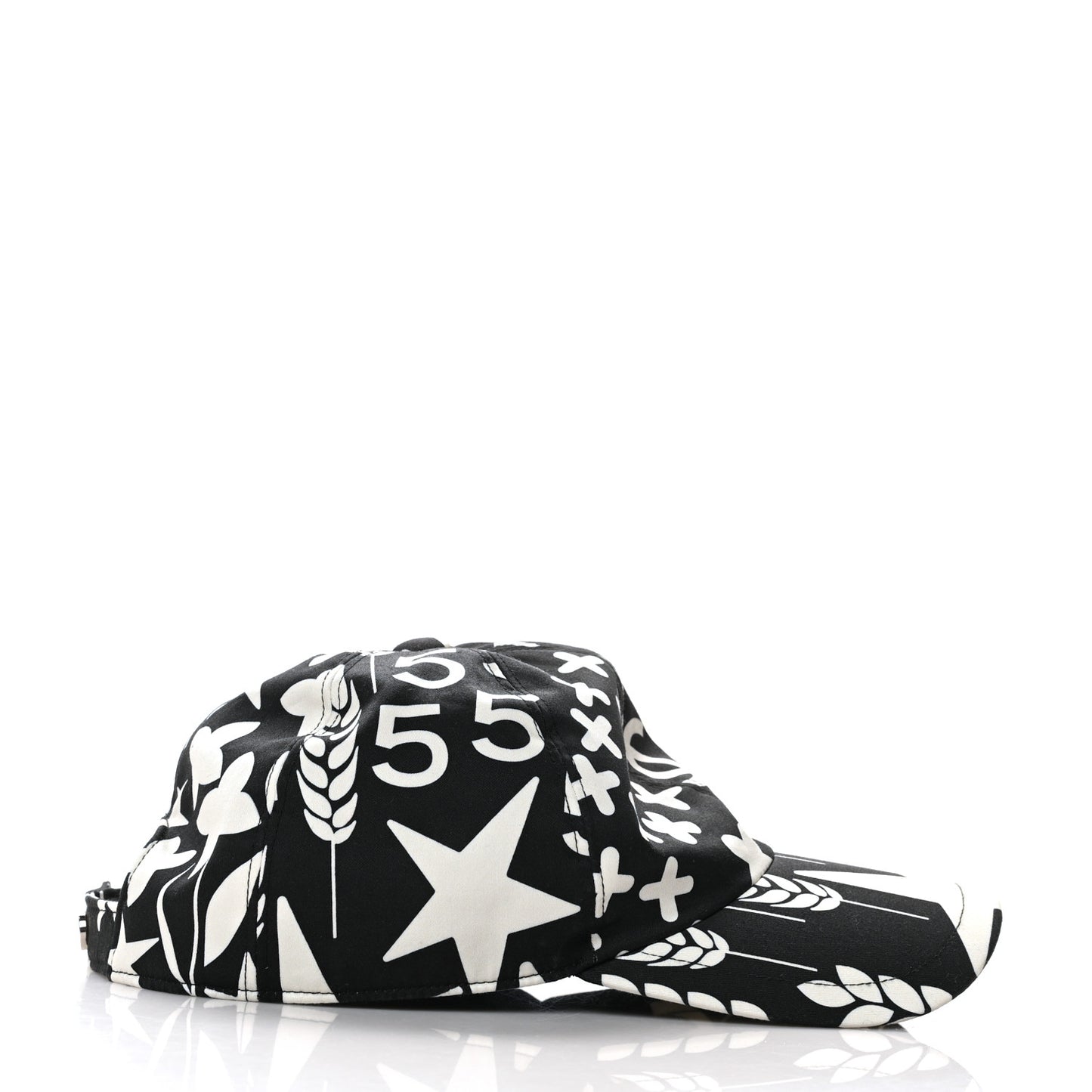 Cotton Cap Hat Black White