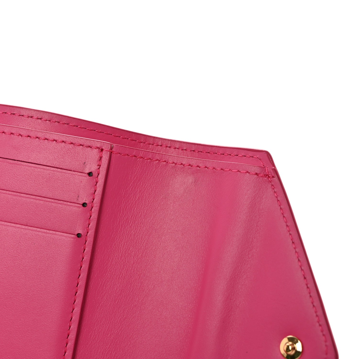Louis Vuitton Calfskin Nanogram Embossed Victorine Wallet Rose 7 of 11