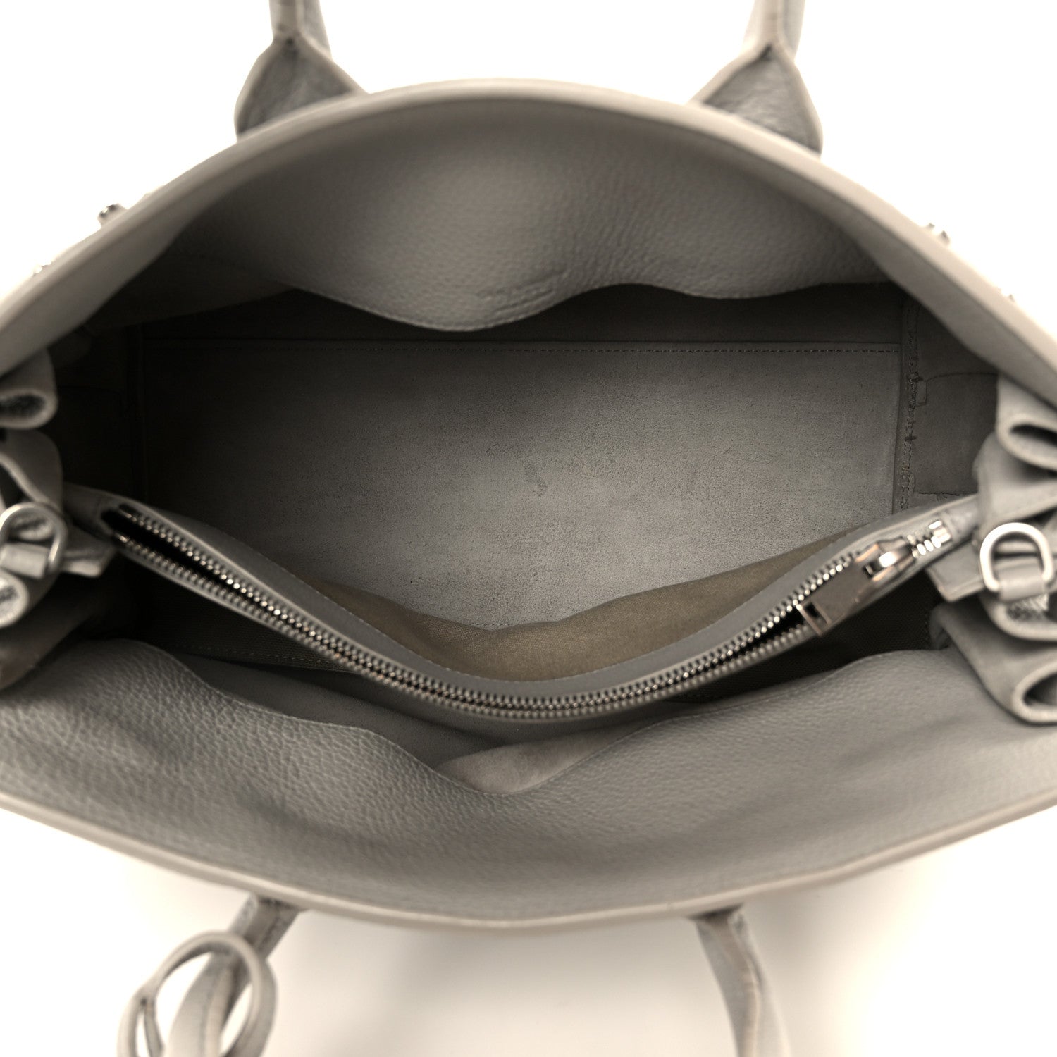 Saint Laurent Grained Calfskin Small Supple Sac De Jour Grey 5 of 11