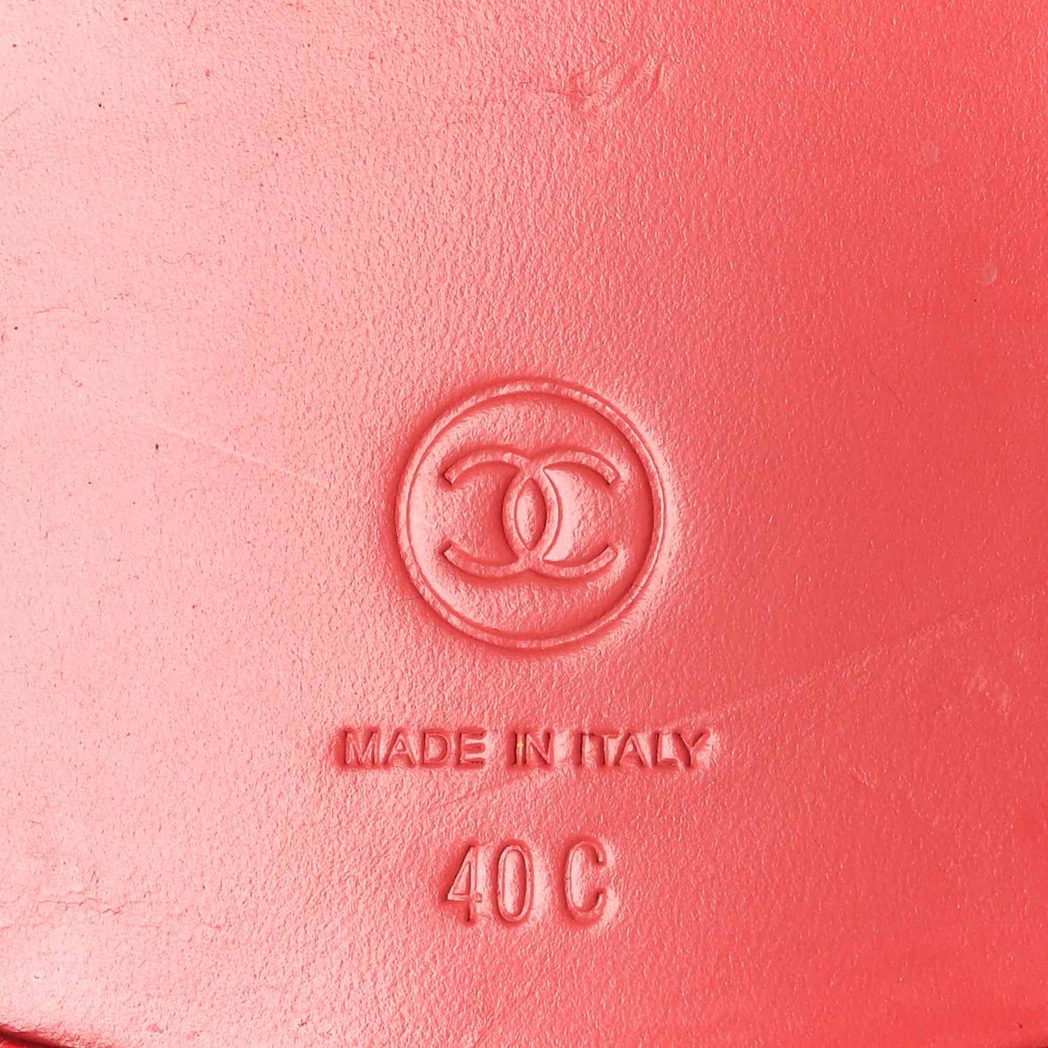Chanel Patent CC Slide Sandals 40 Red 7 of 7
