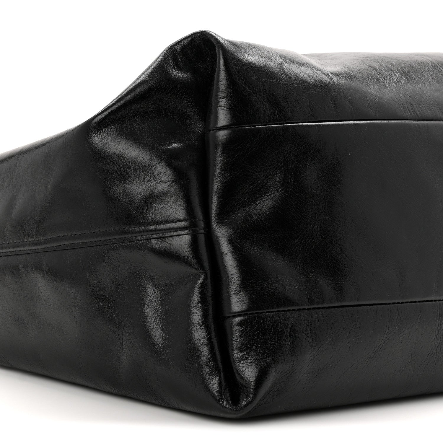 Gucci Soft Glossy Calfskin Large Giglio Tote Black 9 of 10