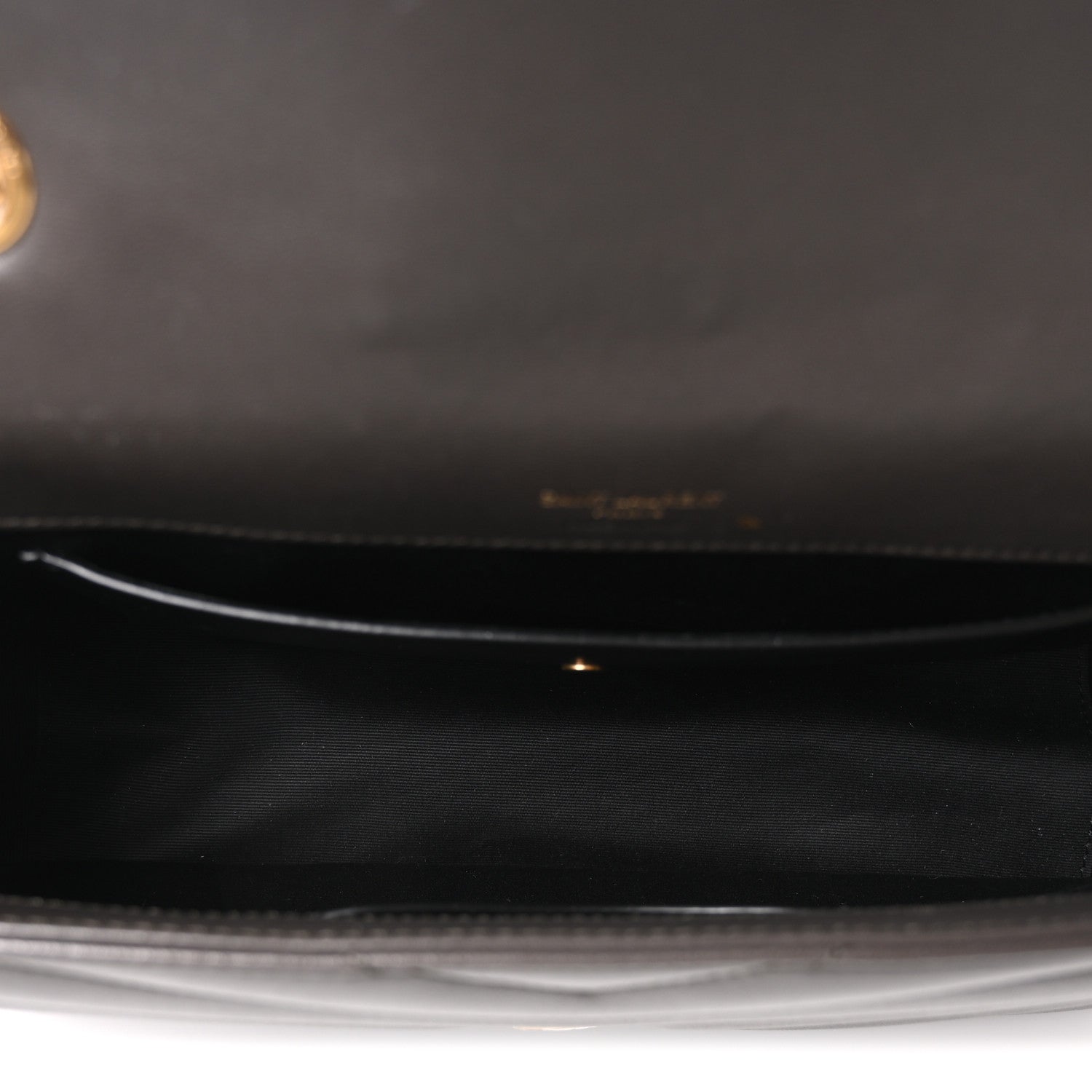 Saint Laurent Lambskin Matelasse Chevron Medium LouLou  Dark Strong Moss 6 of 11