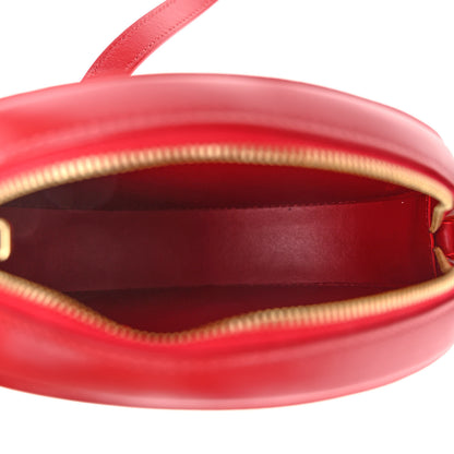 Celine Smooth Calfskin Cuir Triomphe Oval Purse Crossbody Red 5 of 10