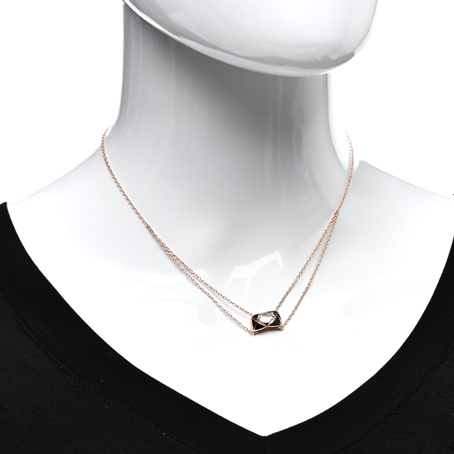 Chanel 18K Beige Gold Coco Crush Pendant Necklace 2 of 4