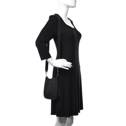 Hermes Taurillon Clemence Evelyne TPM Black 2 of 9