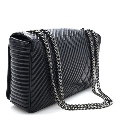 Chanel Glazed Calfskin Quilted Large Coco Boy Flap Black 3 of 10