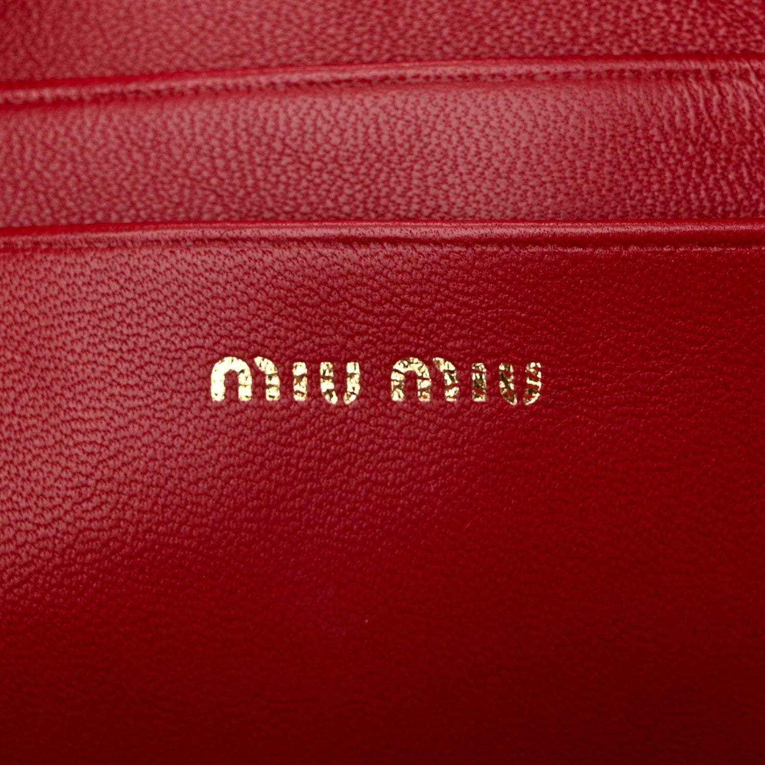 Miu Miu Nappa Matelasse Zip Shoulder Bag Fuoco 6 of 12