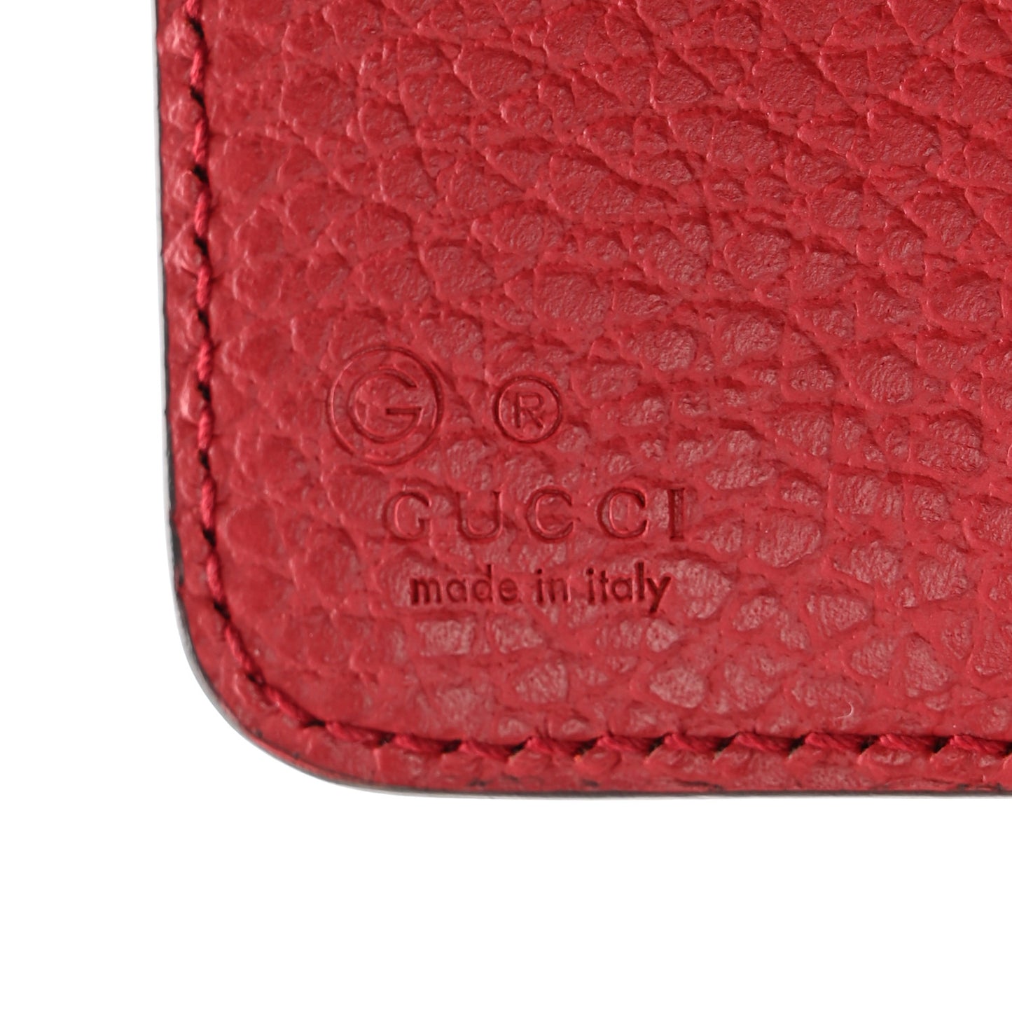 Calfskin Interlocking G French Wallet Red