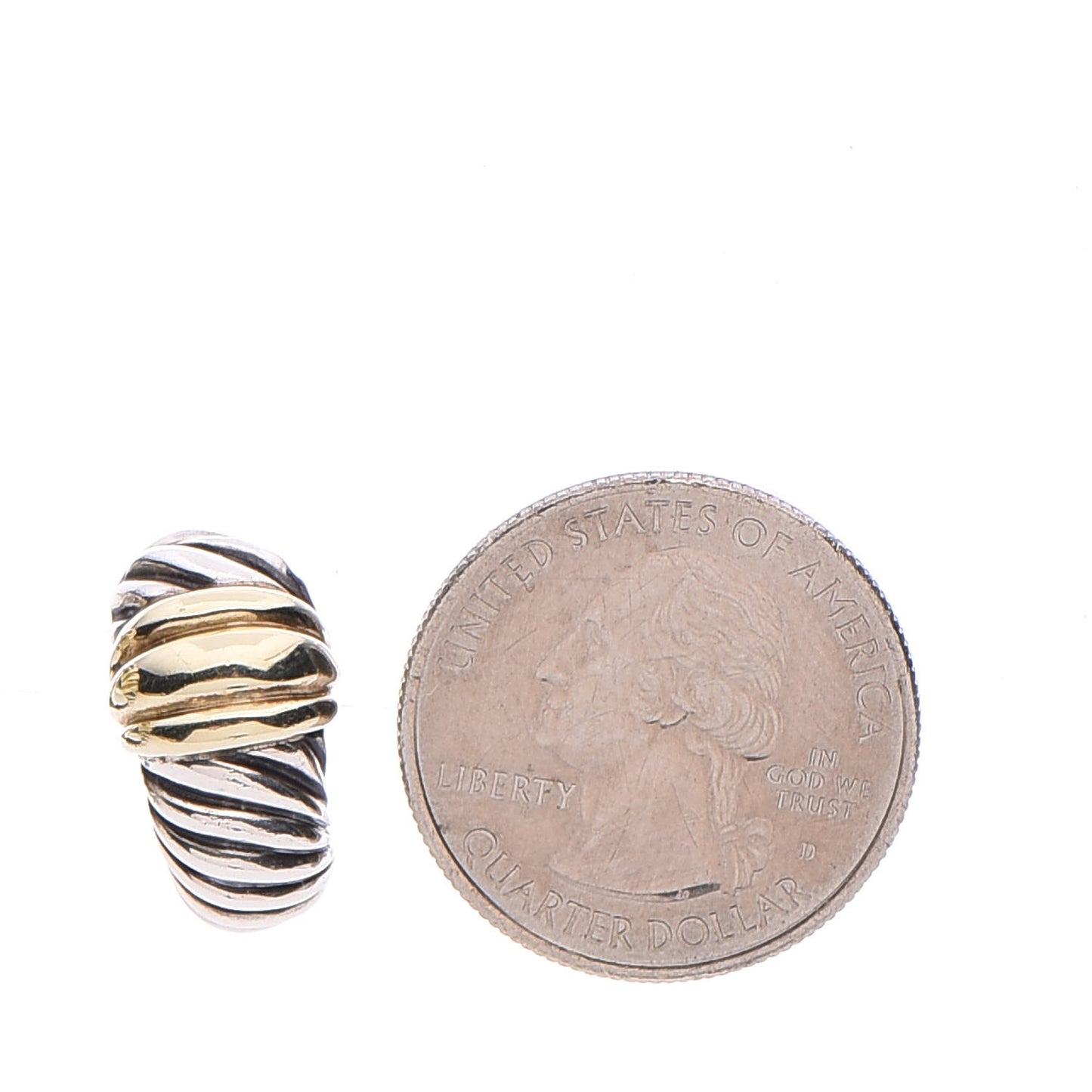 Sterling Silver 14K Yellow Gold Thoroughbred Shrimp Earrings
