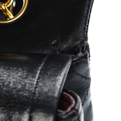 Chanel Lambskin Quilted Medium Double Flap Black 10 of 11