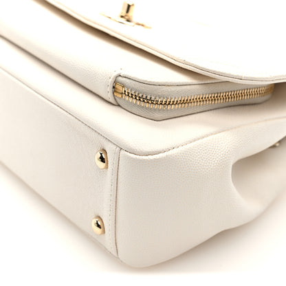 Chanel Caviar Quilted Medium Business Affinity Flap White 9 of 9
