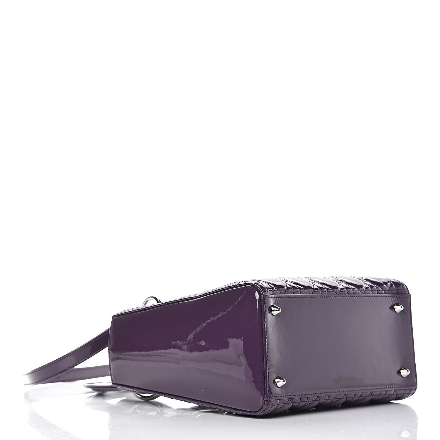 Christian Dior Patent Cannage Medium Lady Dior Purple 4 of 17