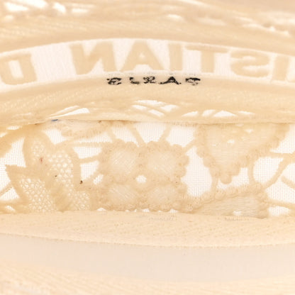 Christian Dior Transparent Embroidered Mesh Macrame Mini Book Tote White 5 of 12