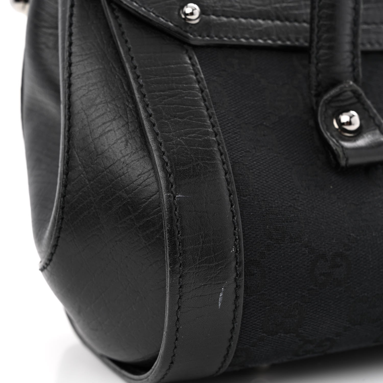 Gucci Monogram Bamboo Bullet Bag Black 13 of 14