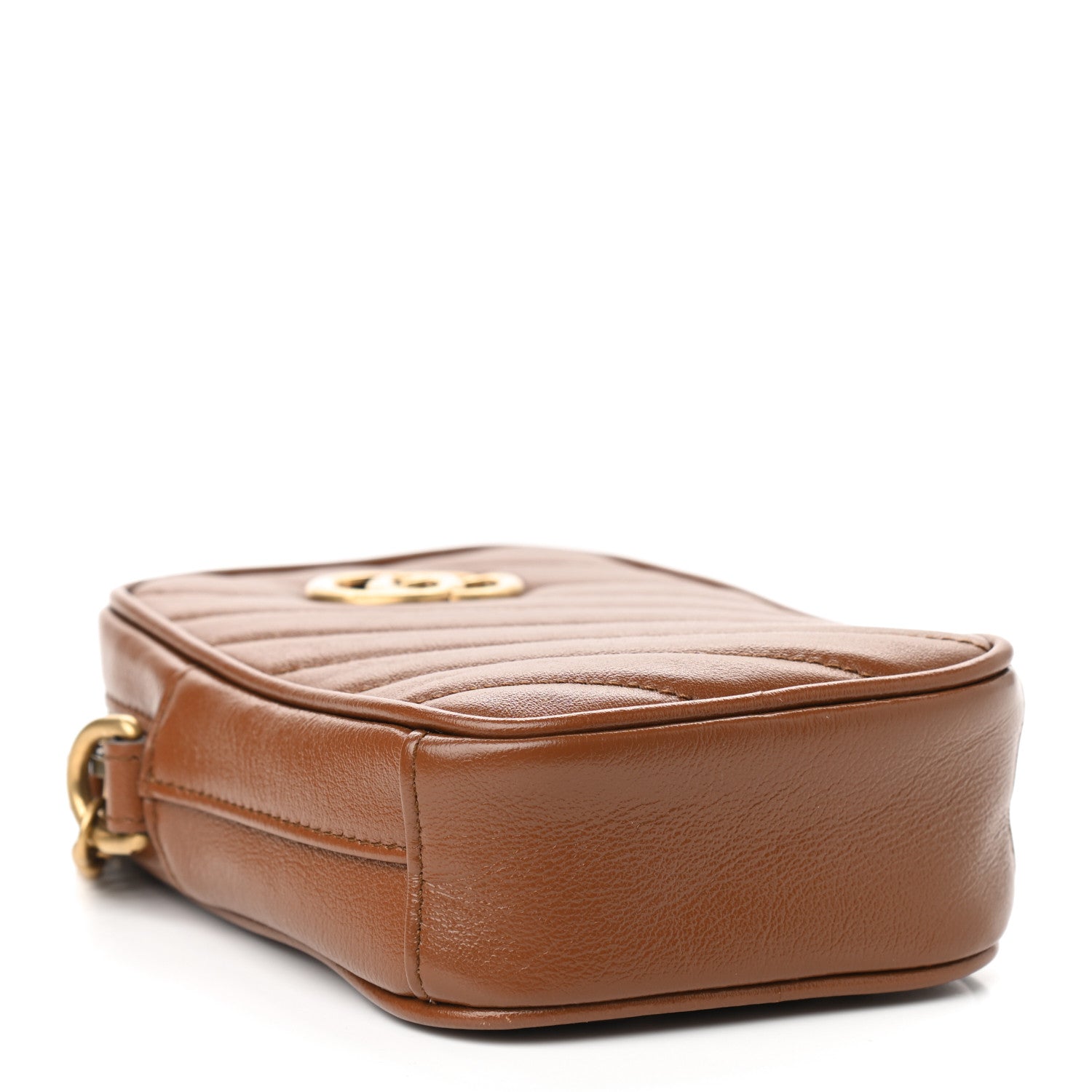 Gucci Azalea Calfskin Matelasse Diagonal Mini GG Marmont Crossbody Bag Cuir 4 of 10