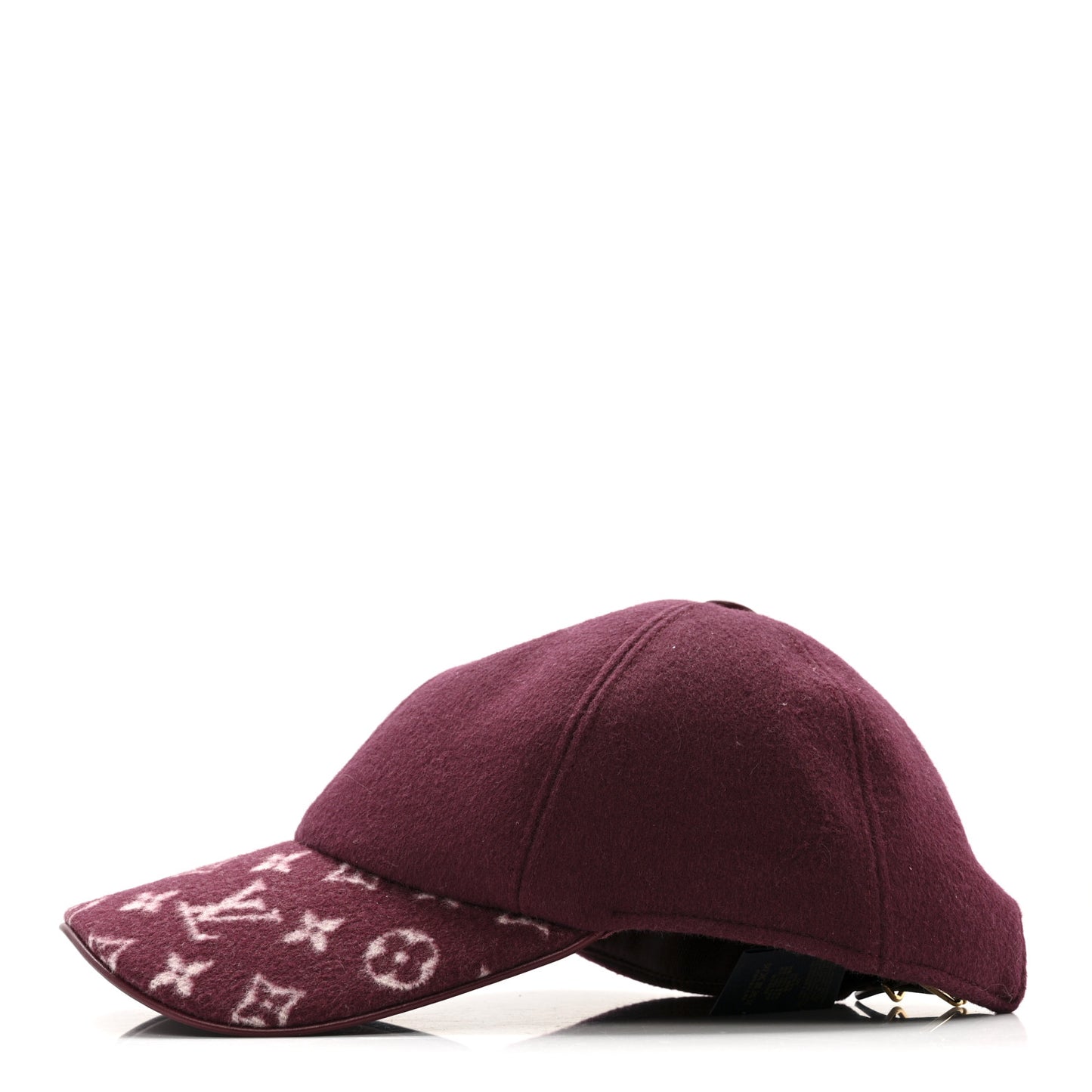 Wool Silk Monogram Endless Cap L Bordeaux