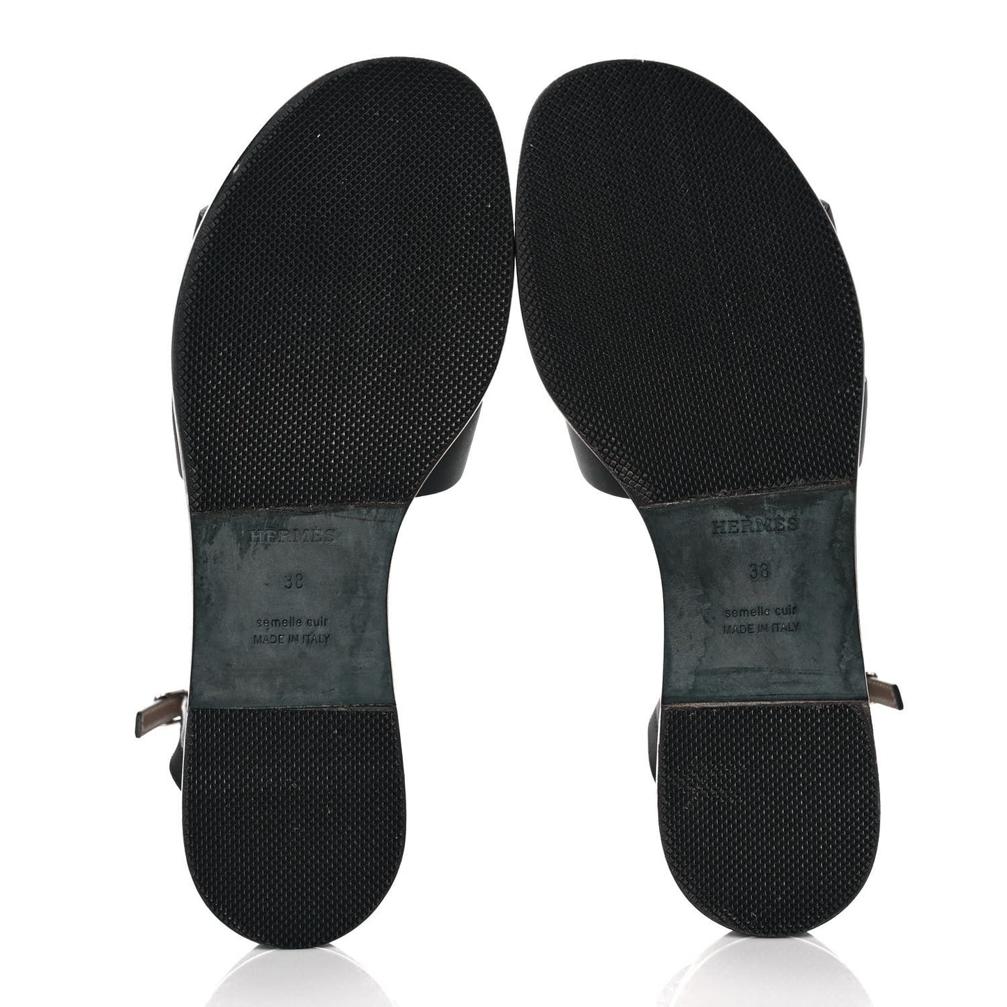 Calfskin Santorini Sandals 38 Black