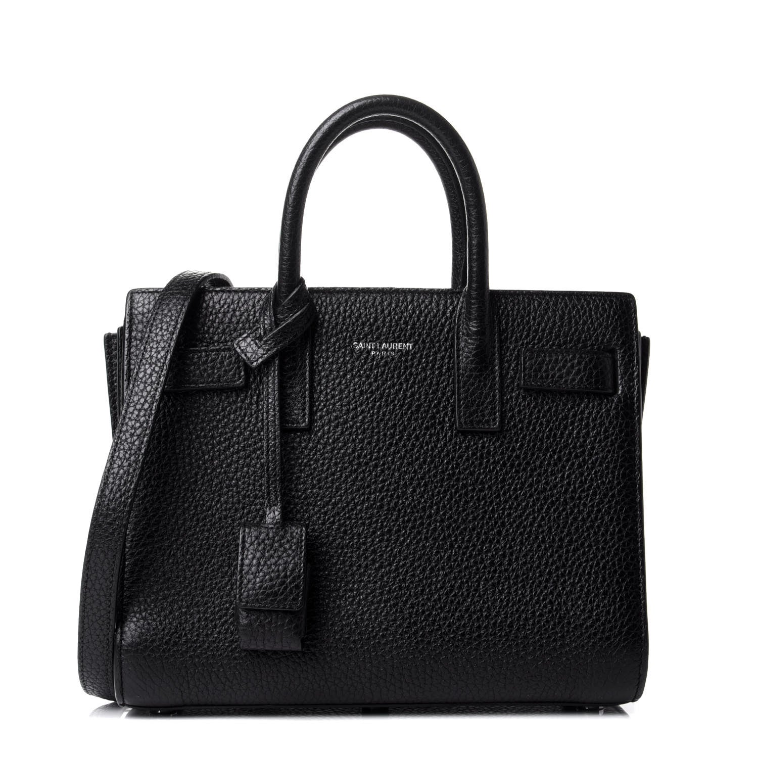 Saint Laurent Grained Calfskin Nano Sac De Jour Black 1 of 5