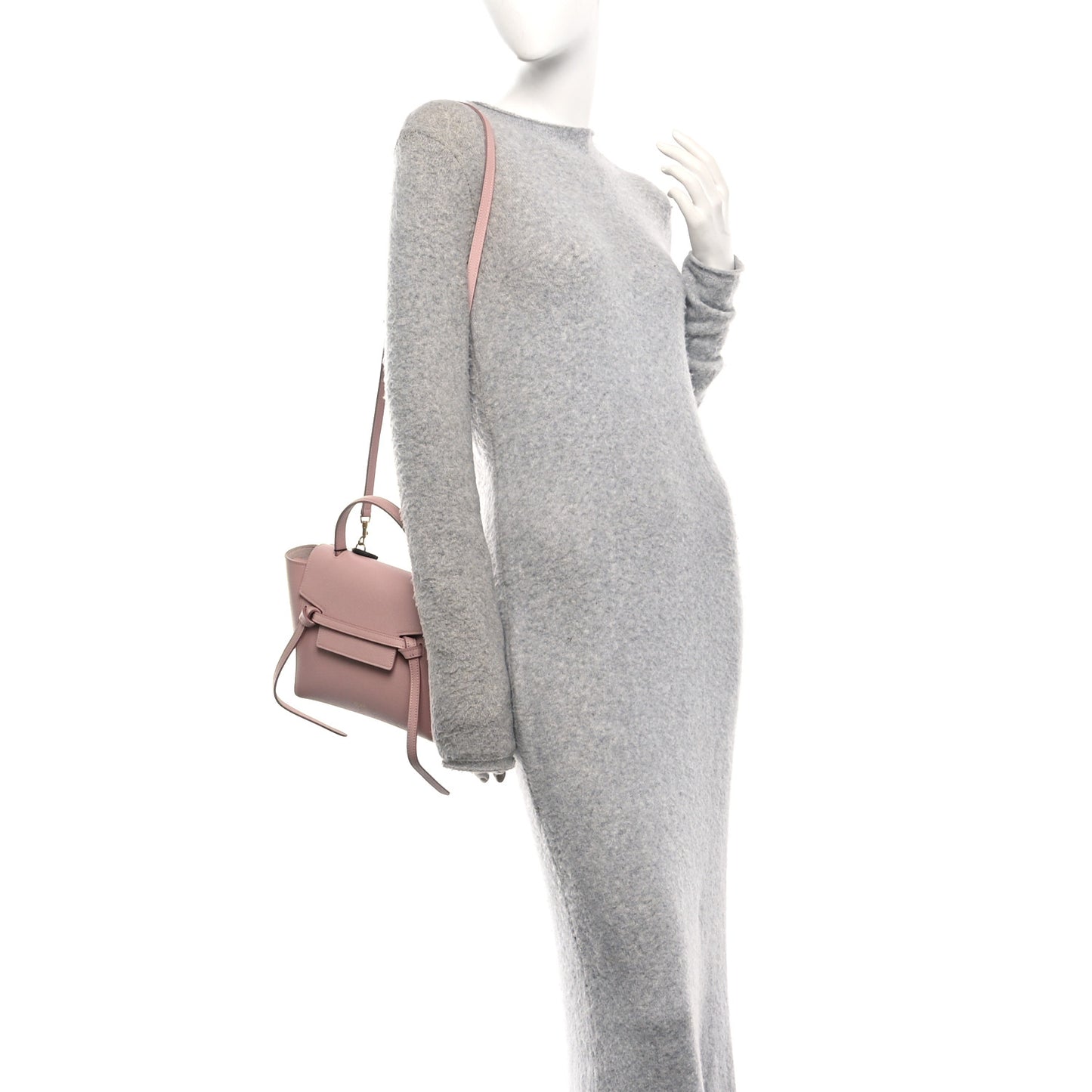 Grained Calfskin Nano Belt Bag Vintage Pink