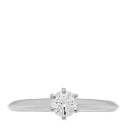 Tiffany Platinum Diamond .31ct Solitaire Engagement Ring 52 6 1 of 4
