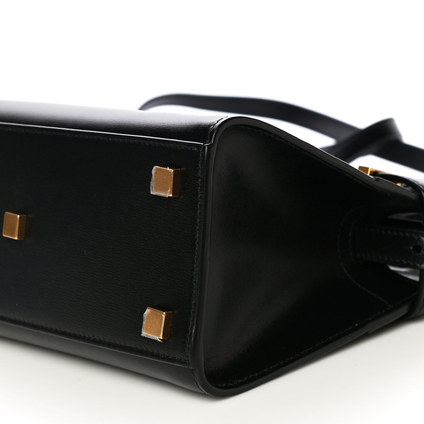 Smooth Calfskin Manhattan Nano Shopper Tote Black