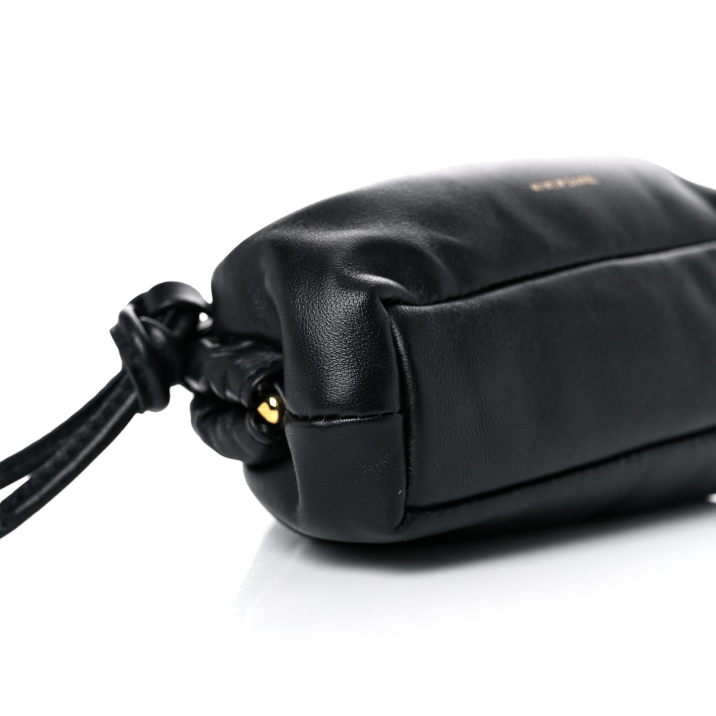 Lambskin Mini Cloud Wristlet Black Flamma