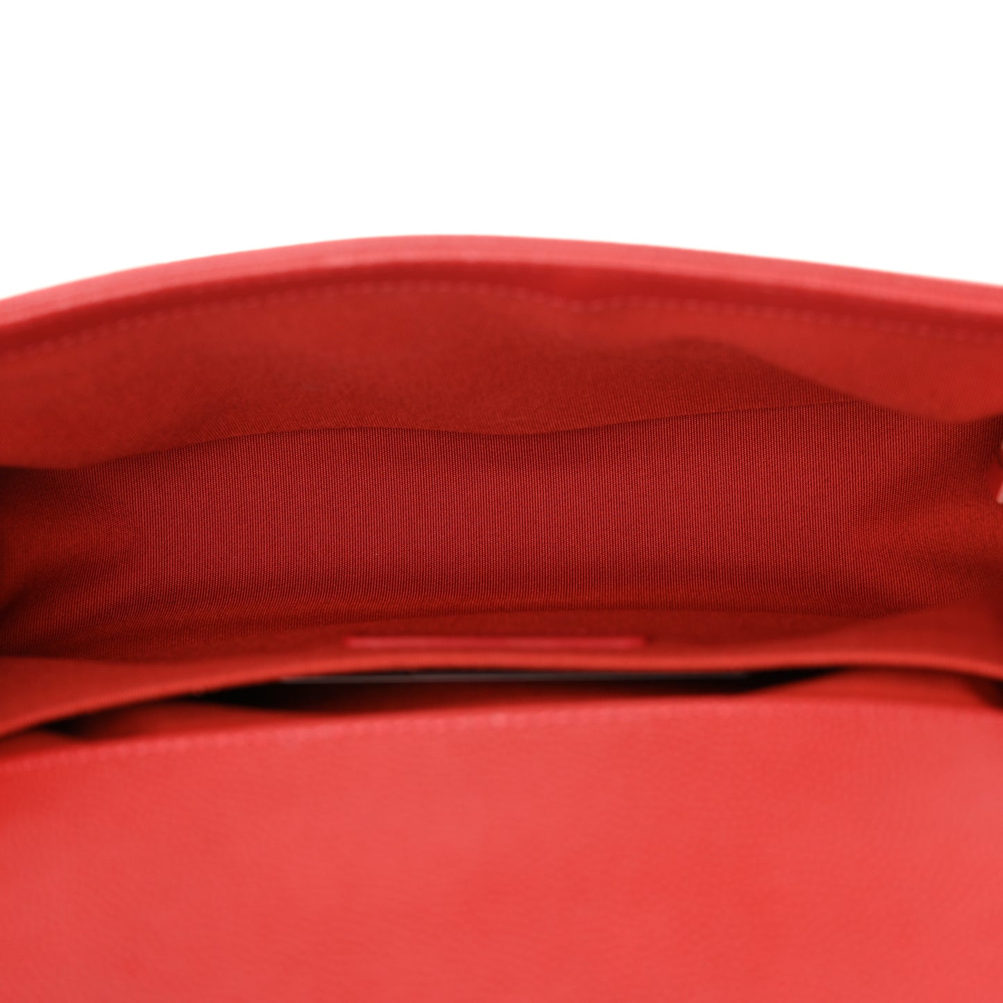 Caviar Chevron Quilted Medium Boy Flap Red