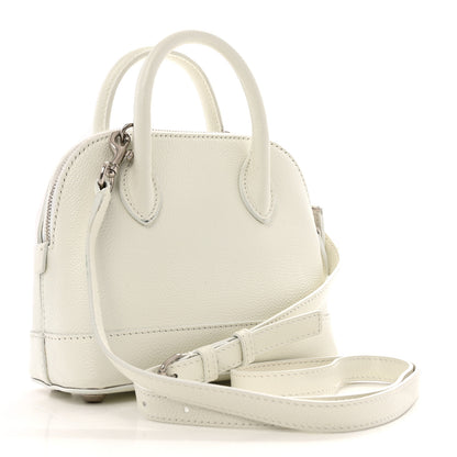 Balenciaga Grained Calfskin XXS Ville Top Handle Bag White Black 3 of 17