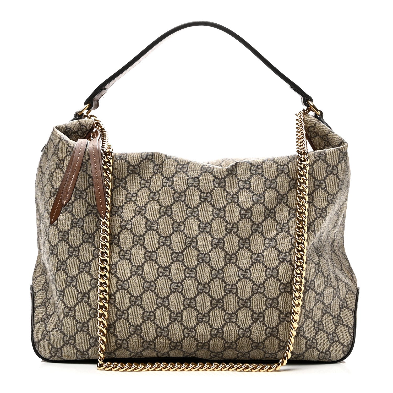 Gucci GG Supreme Monogram Large Linea A Hobo Light Brown 1 of 11