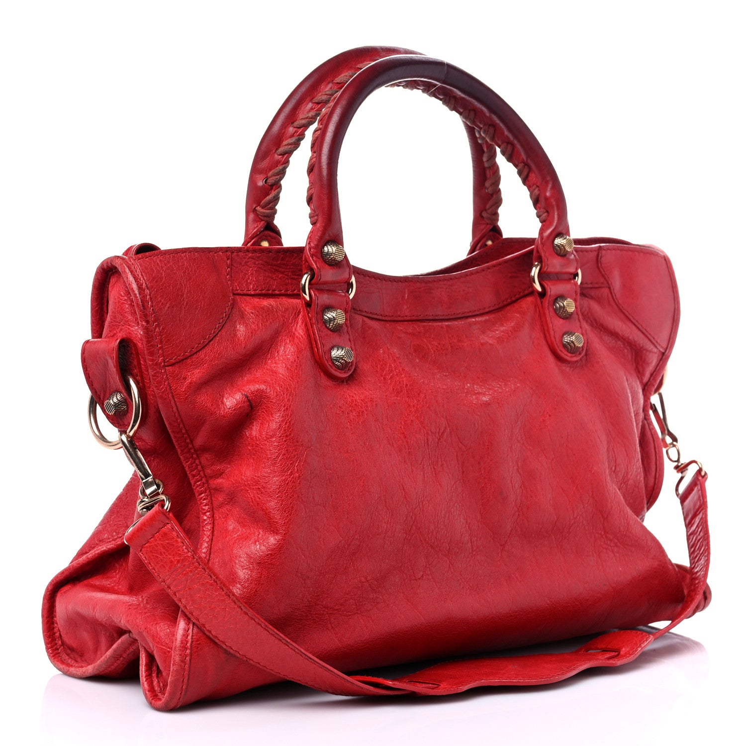 Balenciaga Agneau Giant 12 Rose Gold Hardware City Rouge Coquelicot 2 of 26