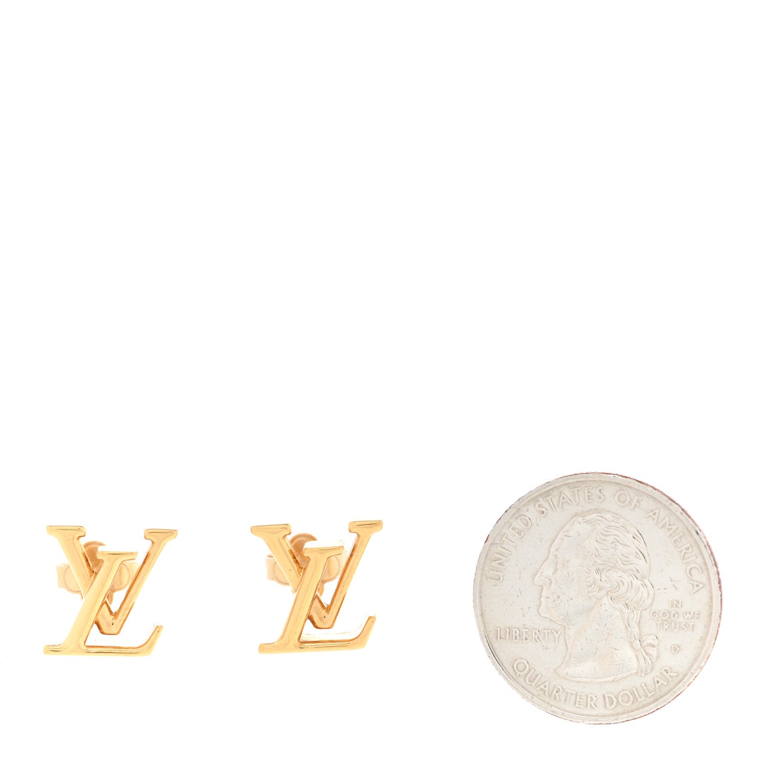 Louis Vuitton Metal LV Iconic Earrings Gold 2 of 5