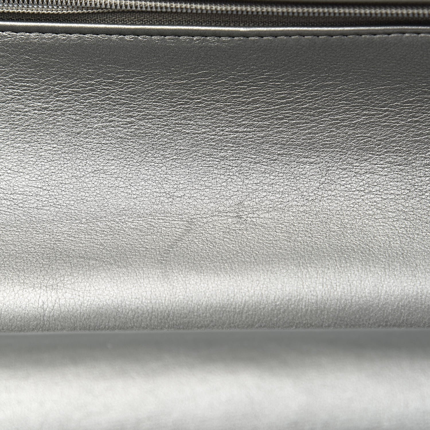 Chanel Metallic Calfskin Quilted Jumbo Double Flap Silver 9 of 20