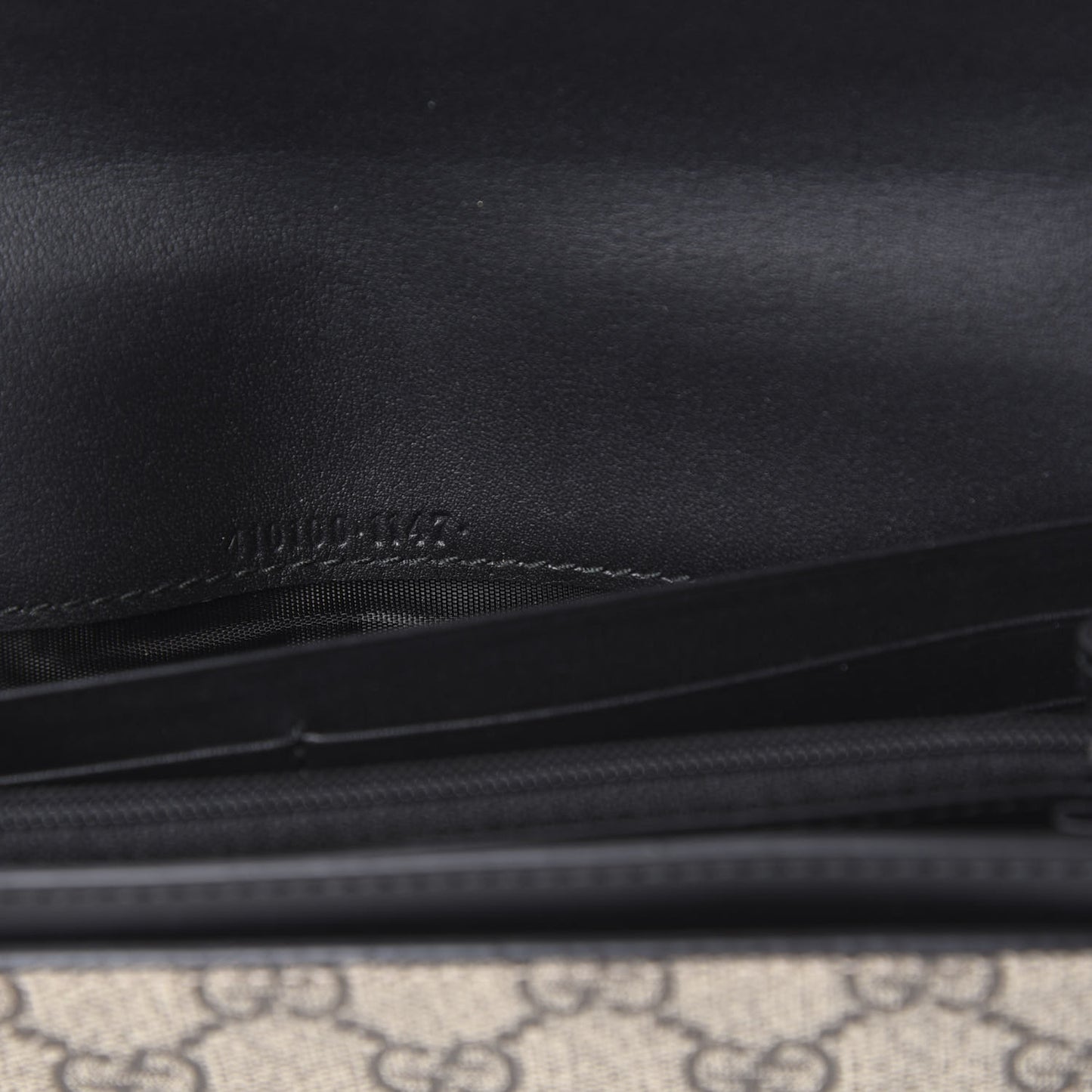 Calfskin GG Supreme Monogram Continental Wallet Black