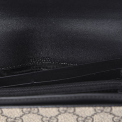 Gucci Calfskin GG Supreme Monogram Continental Wallet Black 7 of 9