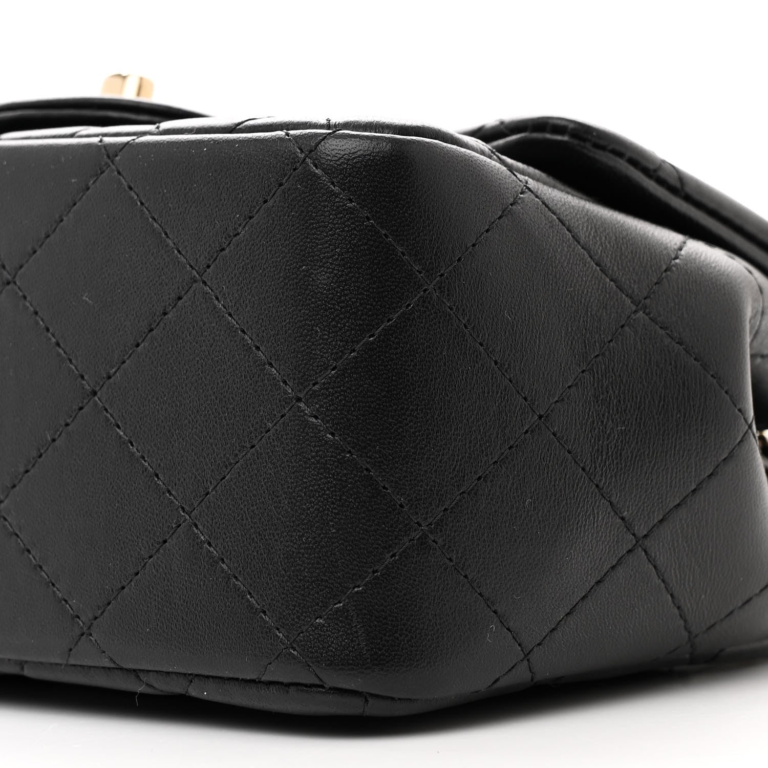 Chanel Lambskin Quilted Mini Square Flap Black 10 of 11