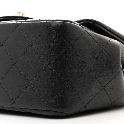 Chanel Lambskin Quilted Mini Square Flap Black 10 of 11