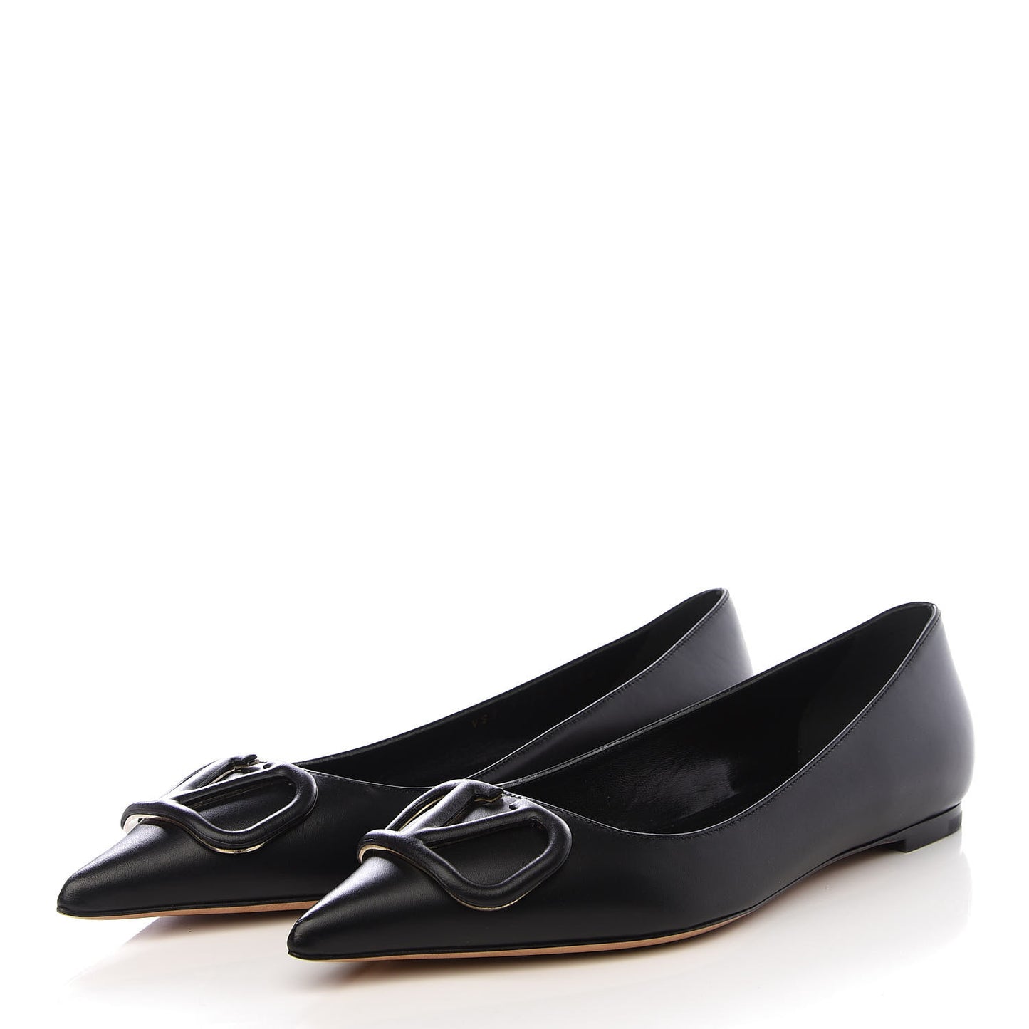 Nappa Vlogo Flats 38 Black