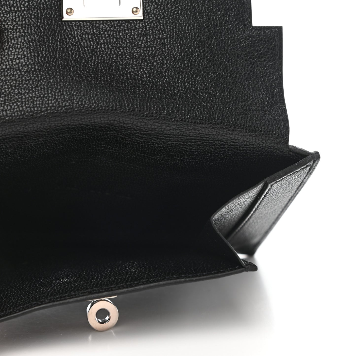 Chevre Mysore Kelly Pocket Compact Wallet Black