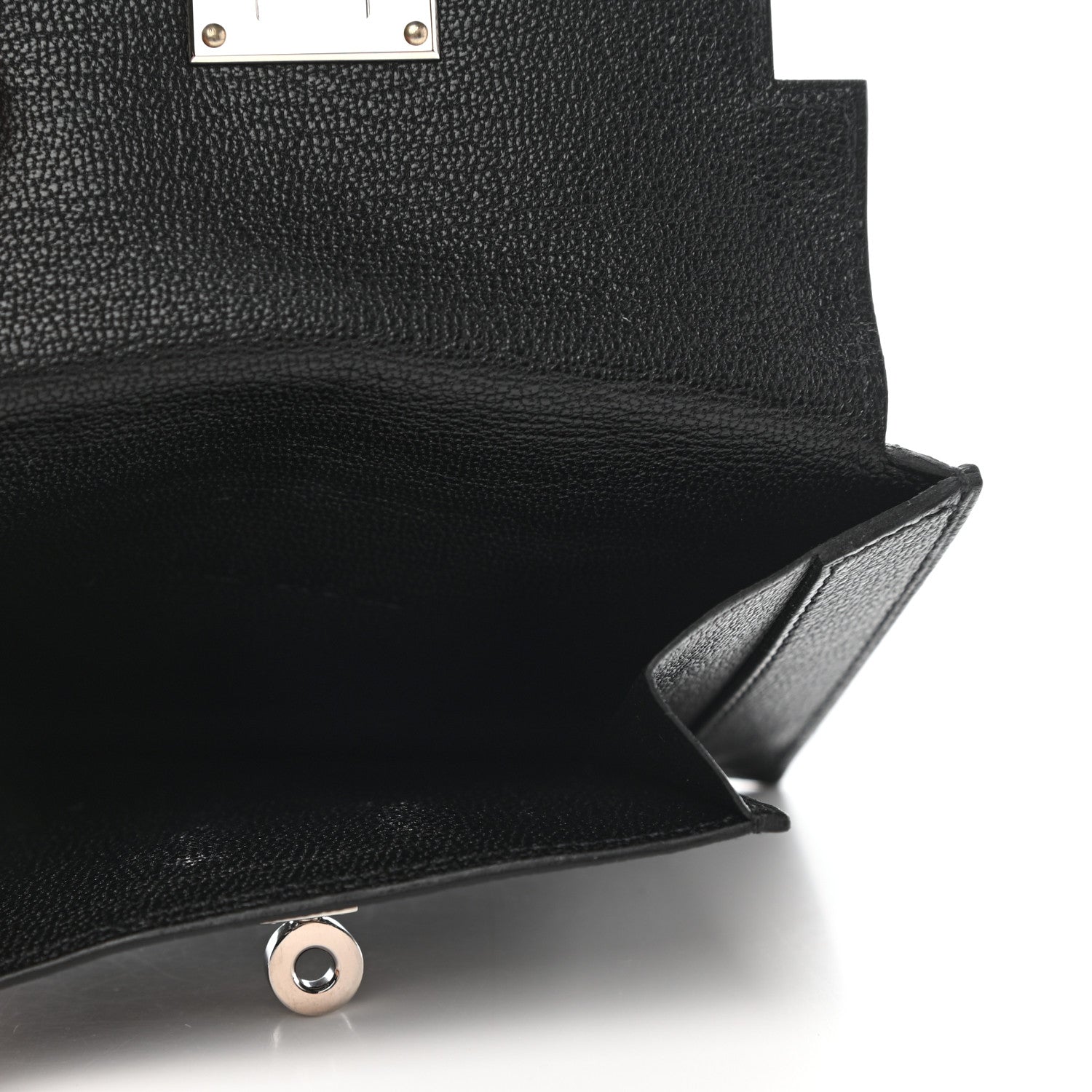 Hermes Chevre Mysore Kelly Pocket Compact Wallet Black 5 of 8