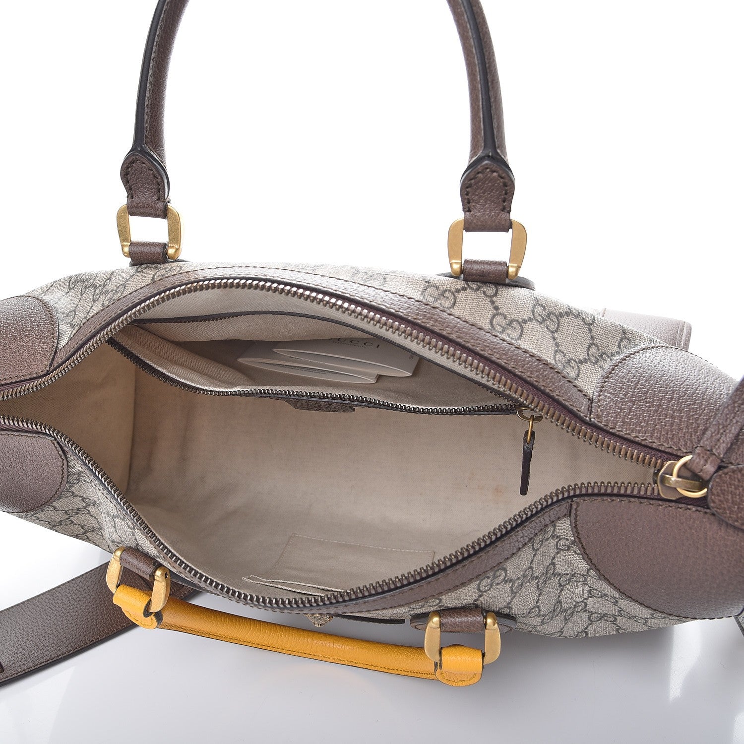 Gucci Soft GG Supreme Monogram Web Neo Vintage Duffle Bag Beige New Acero Crop 5 of 7