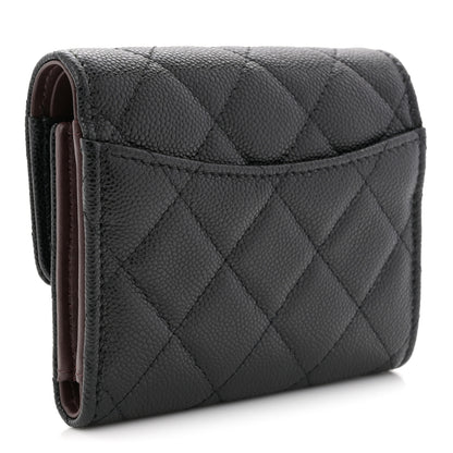 Chanel Caviar Quilted Compact Flap Wallet Black 3 of 7