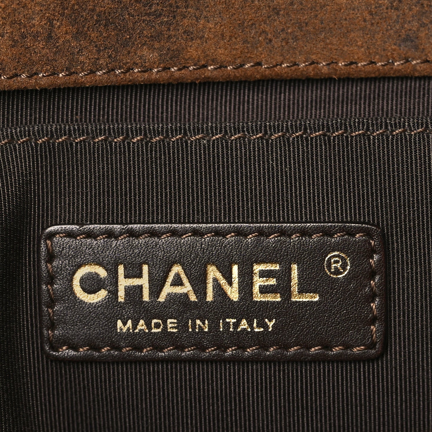 Aged Calfskin Nubuck Quilted Medium Boy Flap Brown Green
