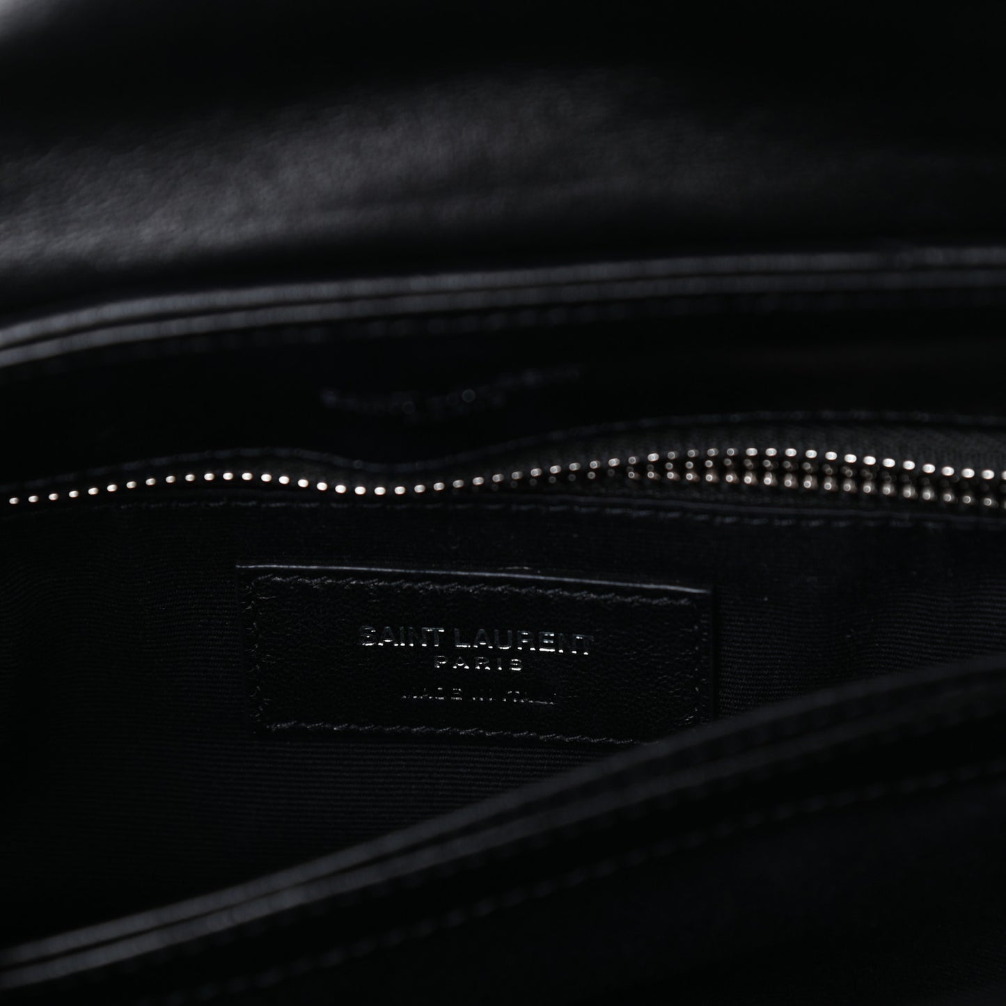 Calfskin Y Quilted Monogram Toy Loulou Crossbody Bag Black